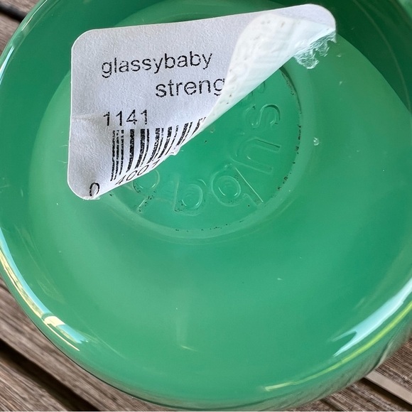 Glassybaby Strength Pre-Triskelion Votive Candle Holder Green Hand Blown GUC - Picture 15 of 15